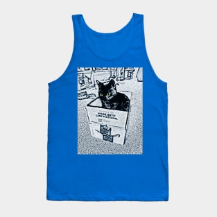 Cat IN A Box - Little Black Kitty Tank Top